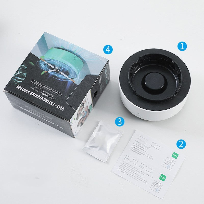Smoke Removal Ashtray met Luchtreiniger | • Stil Design • Portable Auto & Thuis