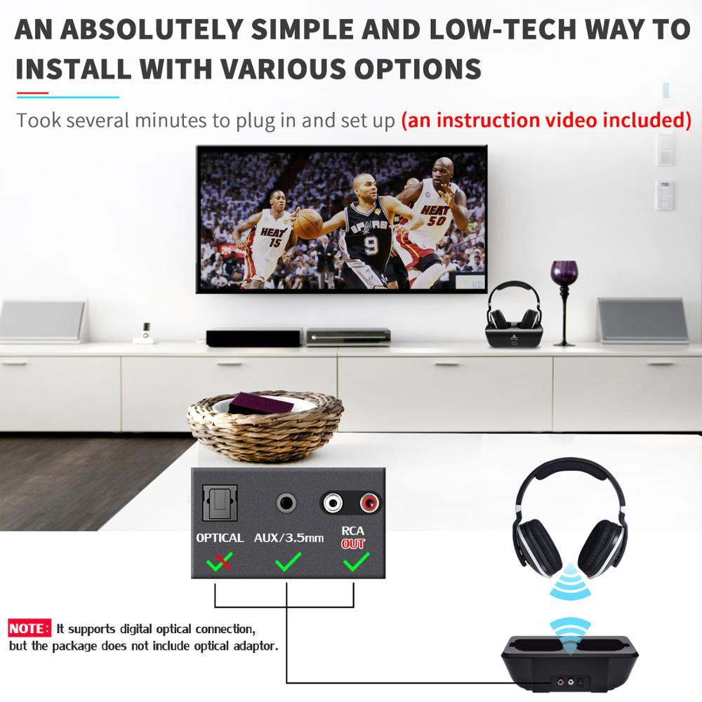 TV Wireless On-Ear Bass Headphones – Draadloos TV Headset met Diepe Bass