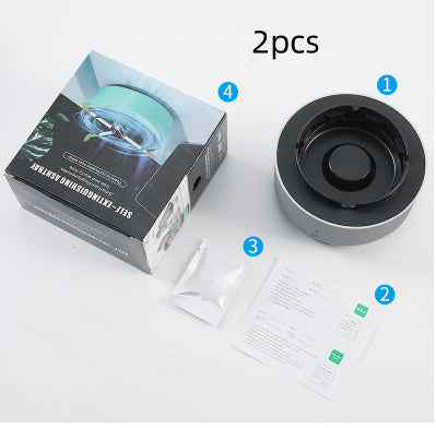 Smoke Removal Ashtray met Luchtreiniger | • Stil Design • Portable Auto & Thuis