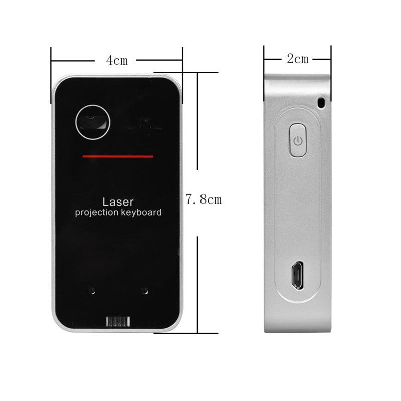 Leing FST Draadloze Laserprojectie-toetsenbord Met Muisfunctie – Bluetooth & Powerbank