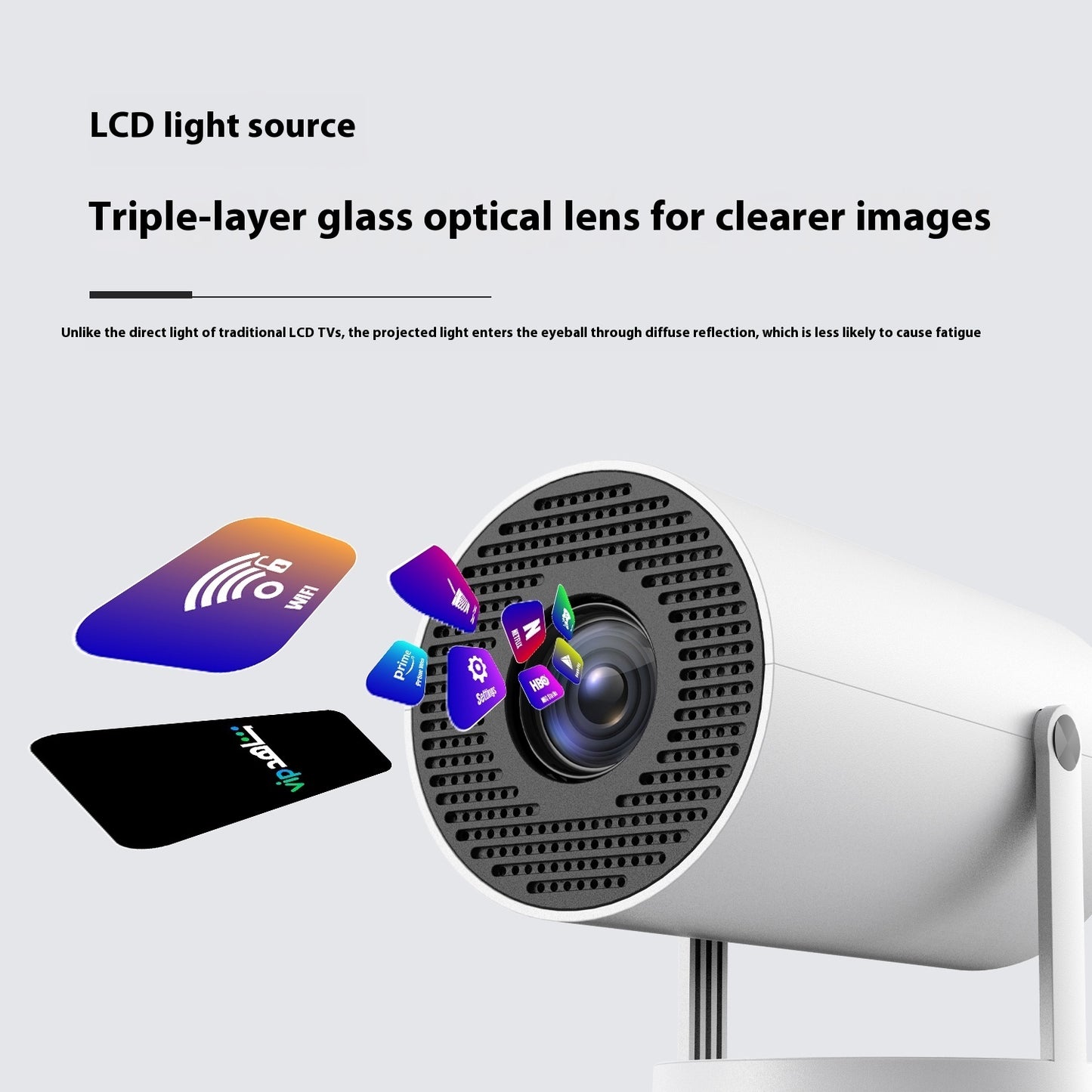 Magcubic HY300 Portable Mini Projector | 180° Rotatie • Auto Keystone • 4K Support • WiFi 5G & BT 5.0