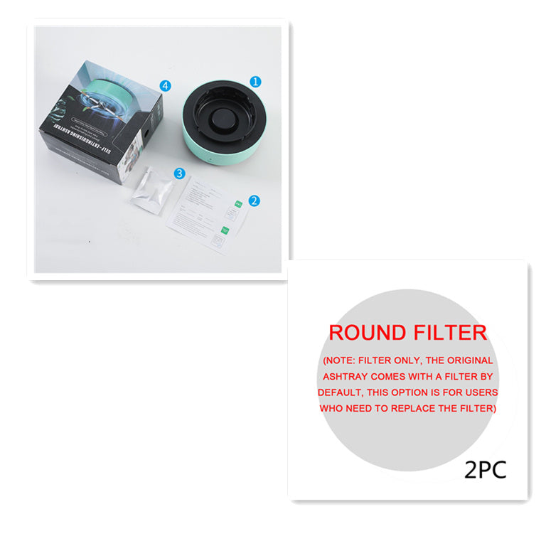 Smoke Removal Ashtray met Luchtreiniger | • Stil Design • Portable Auto & Thuis