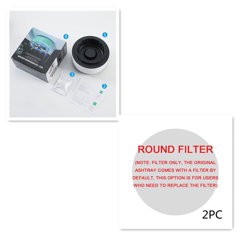 Smoke Removal Ashtray met Luchtreiniger | • Stil Design • Portable Auto & Thuis
