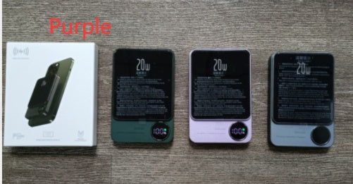 MagSafe Draadloze Powerbank | Magnetische 5000mAh / 10000mAh Externe Batterij • 15W Wireless Charging