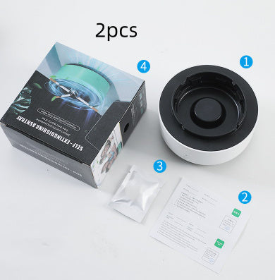 Smoke Removal Ashtray met Luchtreiniger | • Stil Design • Portable Auto & Thuis